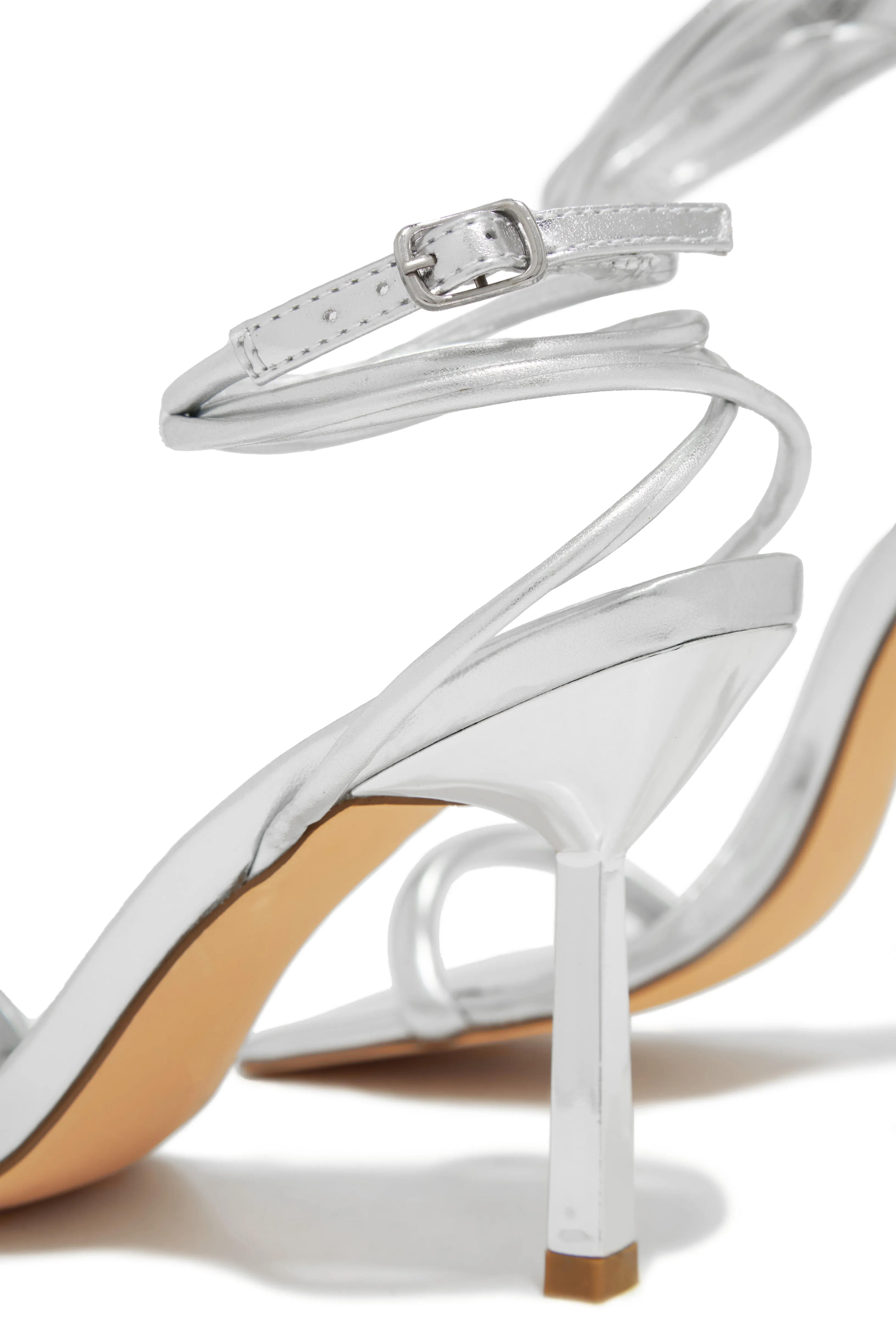Amiri Single Sole Mid Heels - Silver