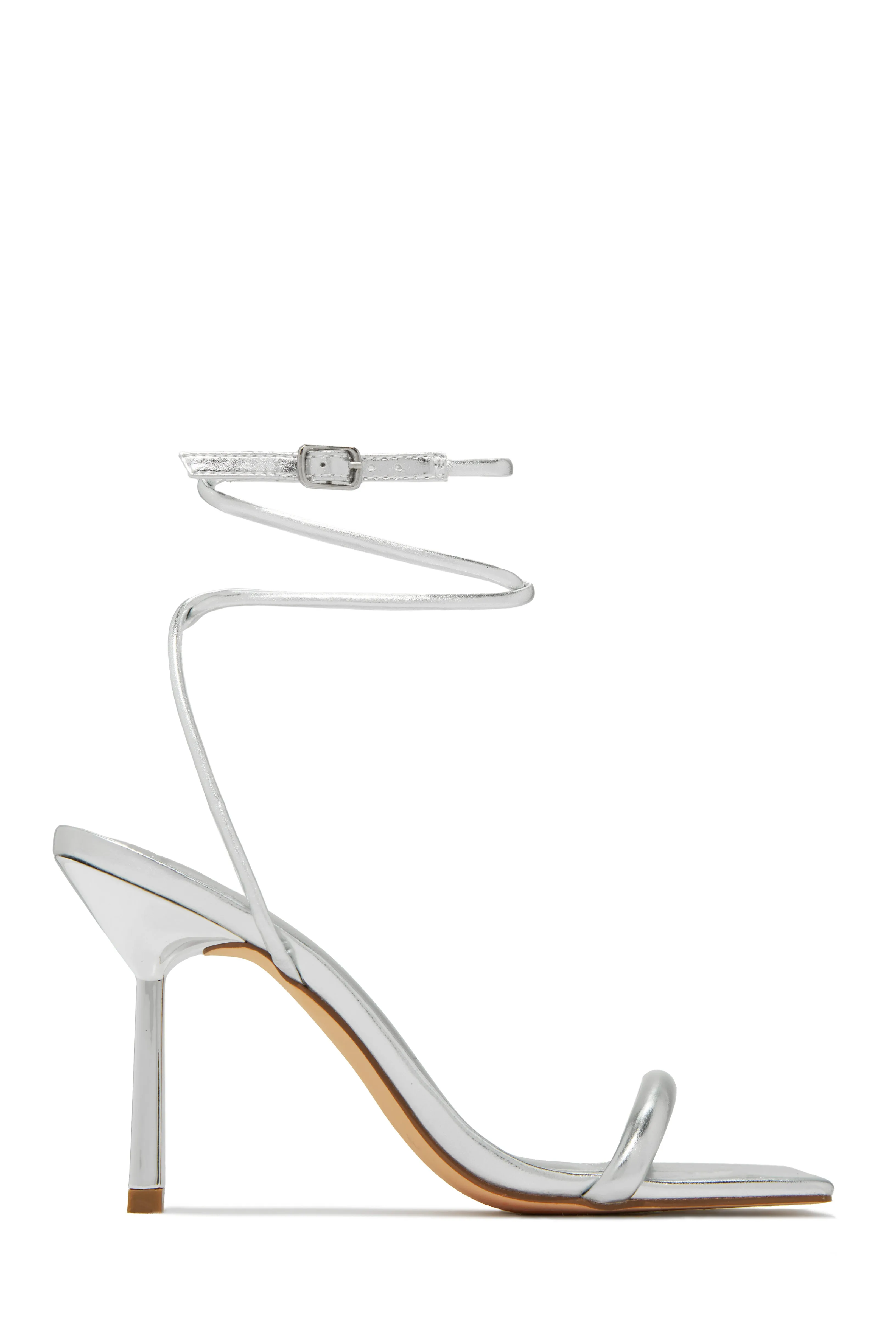 Amiri Single Sole Mid Heels - Silver