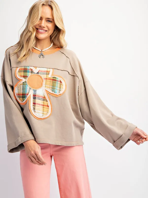 Artisan Patchwork Top Creative Boho Sweater