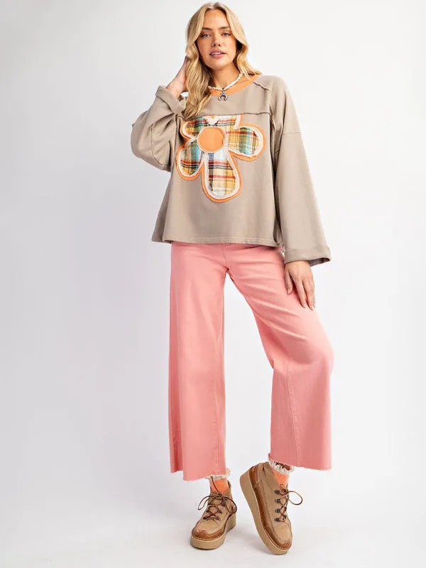 Artisan Patchwork Top Creative Boho Sweater