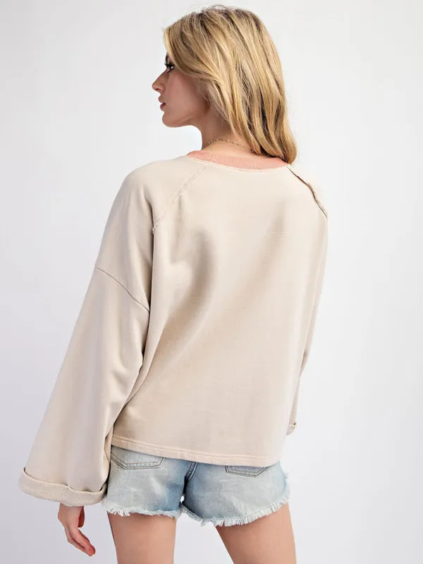 Artisan Patchwork Top Creative Boho Sweater