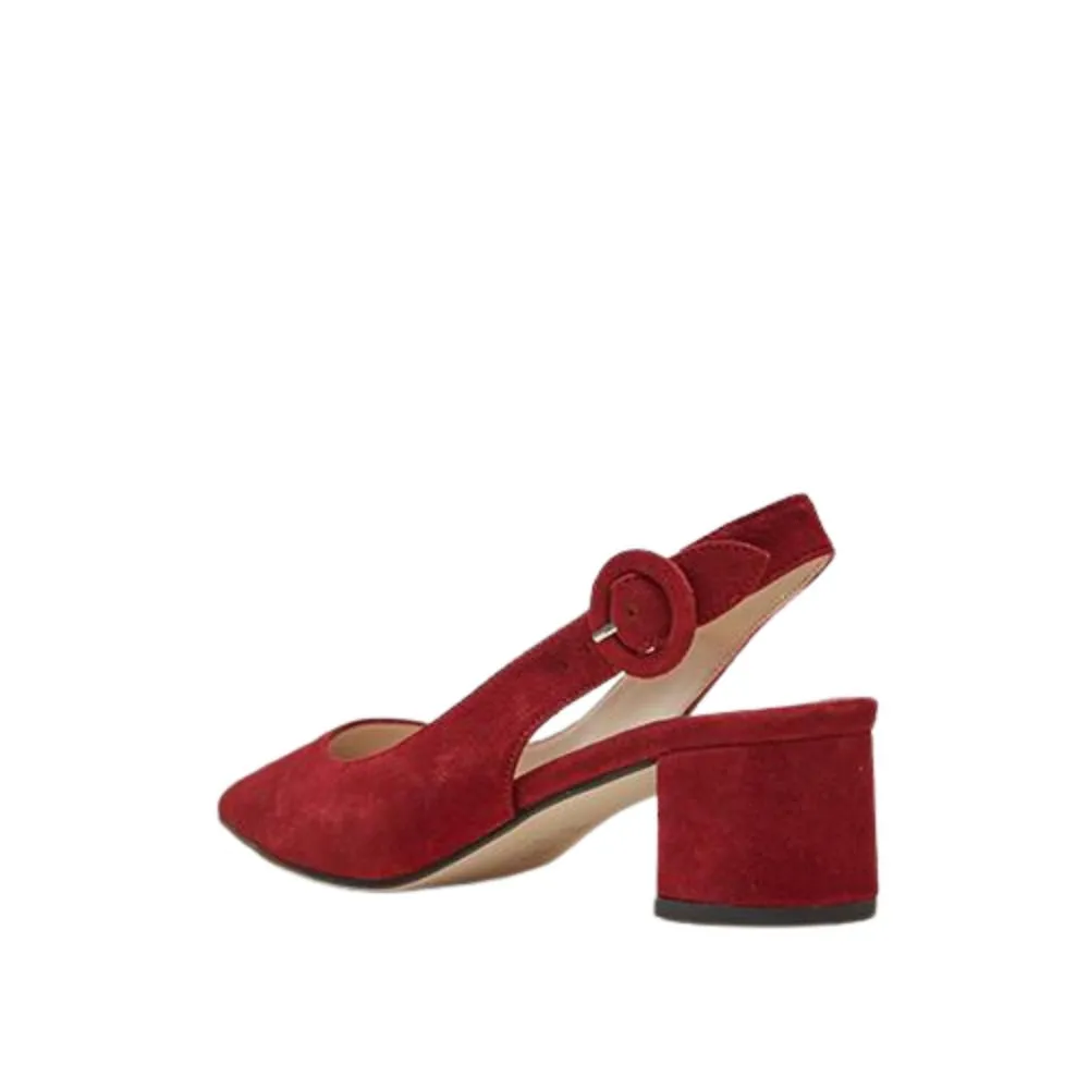 Autumn Cabernet Suede Pelle Moda Slingback Pumps