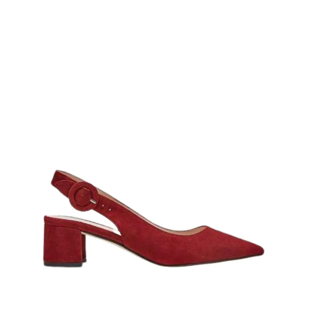 Autumn Cabernet Suede Pelle Moda Slingback Pumps
