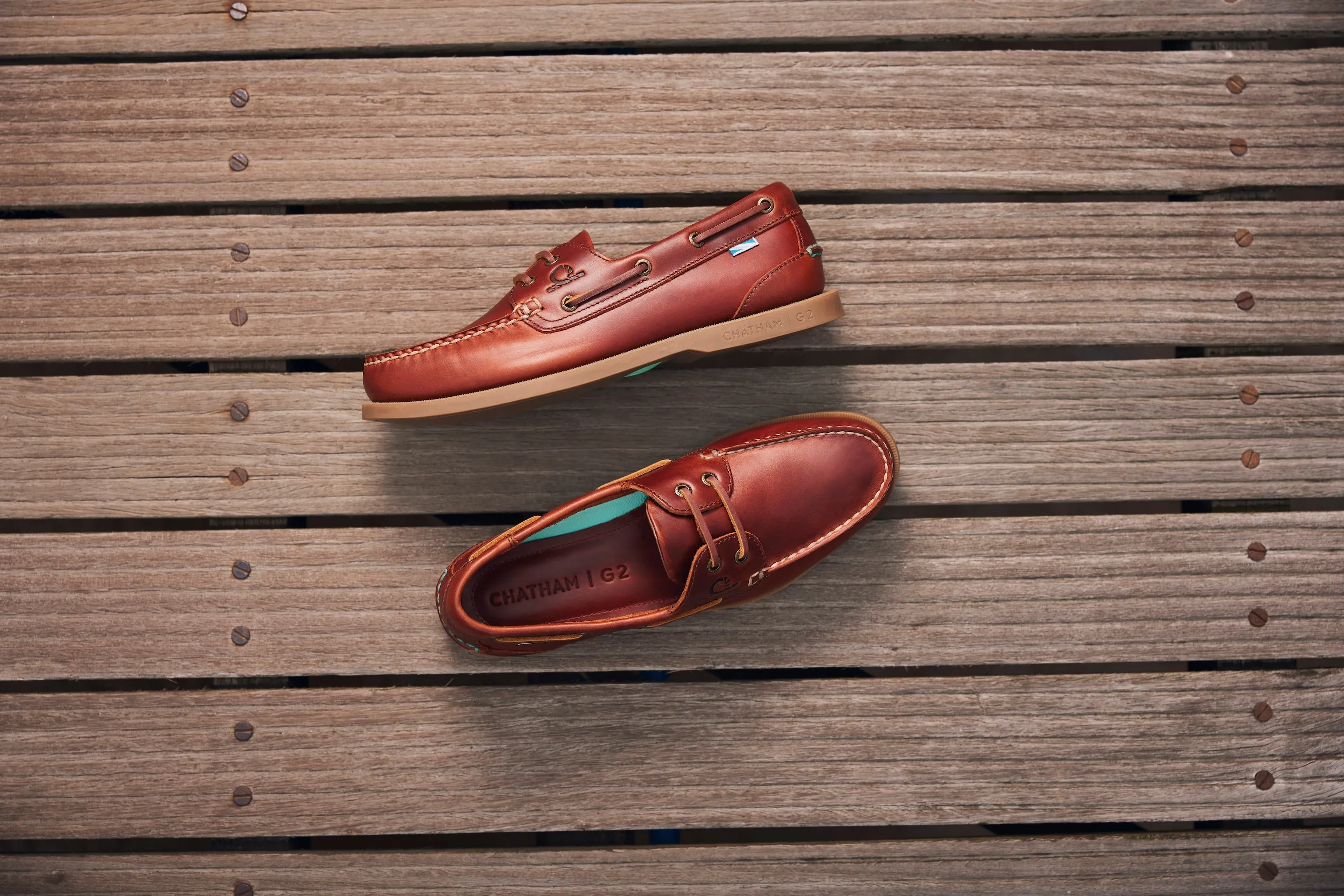 Chatham Men's Deck II G2 Boat Shoes Chestnut