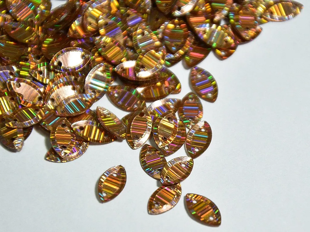 Copper Boat Rainbow Plastic Sequins(Wholesale)