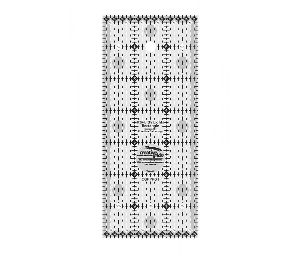 Creative Grids Itty-Bitty Eights 3" x 7" Rectangle Quilt Ruler