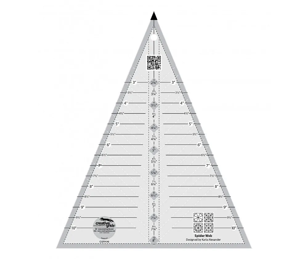 Creative Grids Spider Web Quilt Ruler