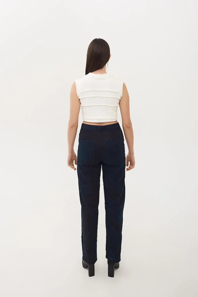 CROPPED PATCHWORK TOP