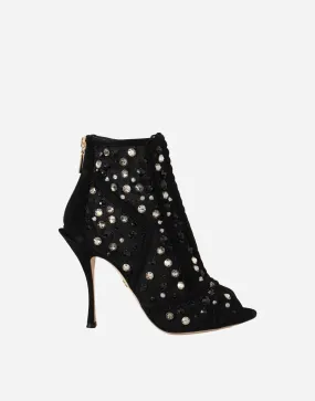 Crystal Embellished Ankle Boots
