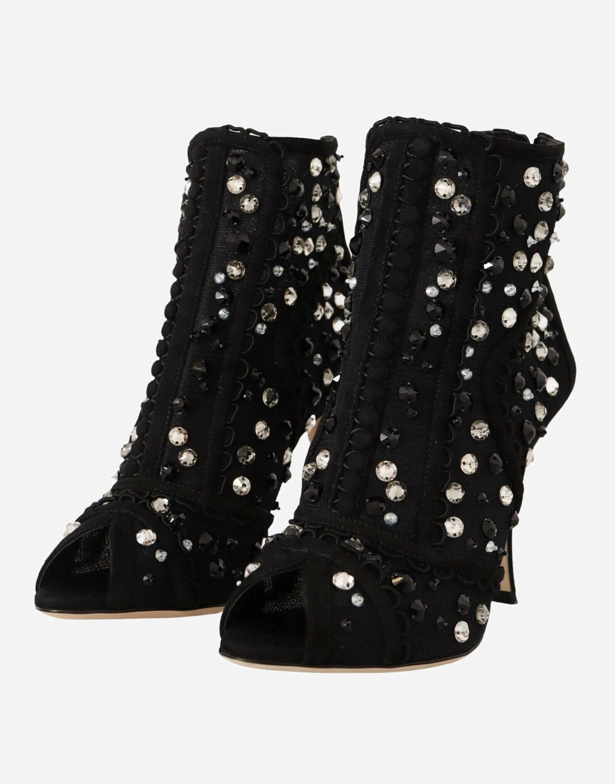 Crystal Embellished Ankle Boots