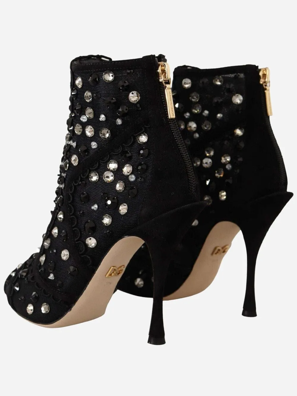 Crystal Embellished Ankle Boots