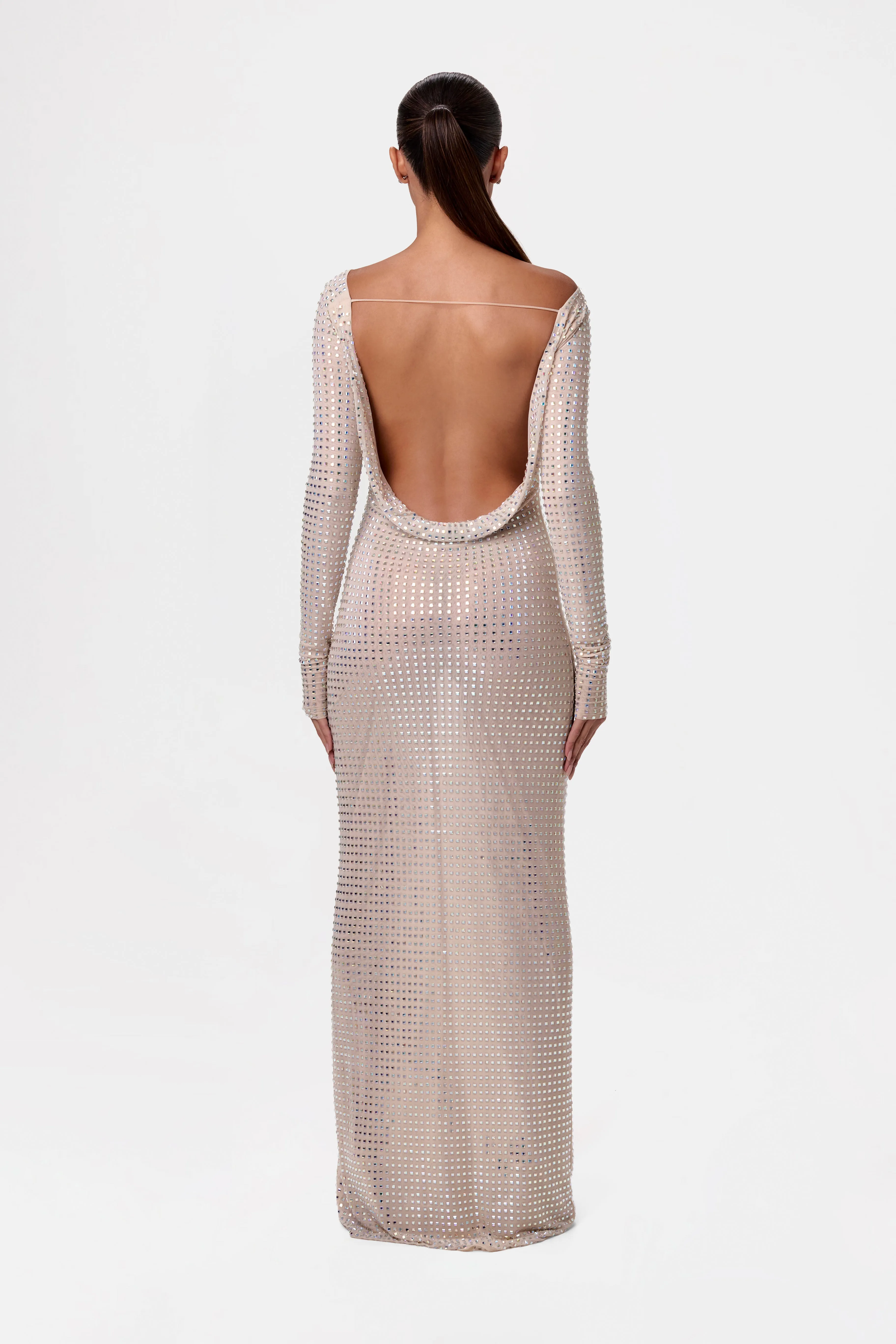 Crystal Open Back Gown