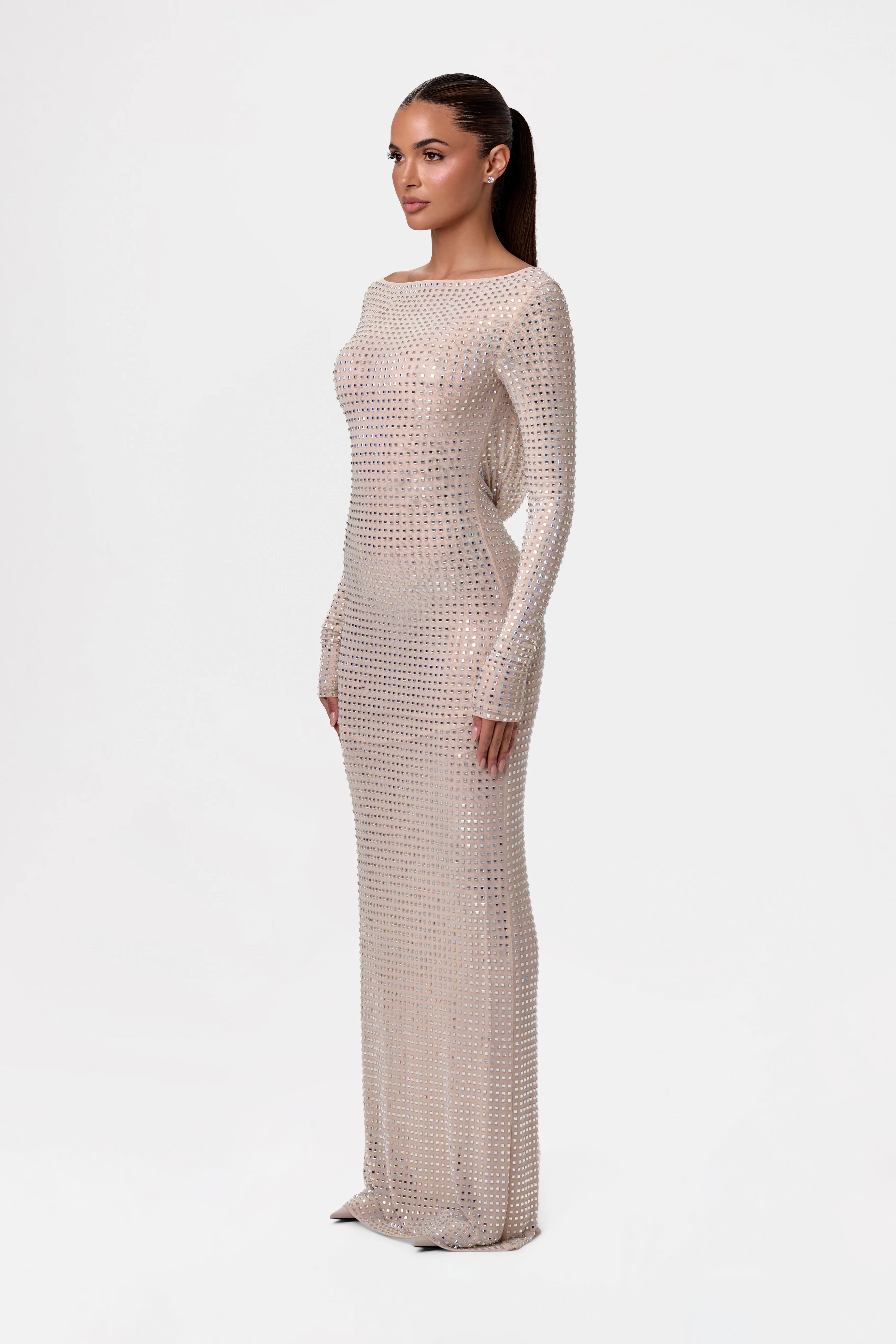 Crystal Open Back Gown