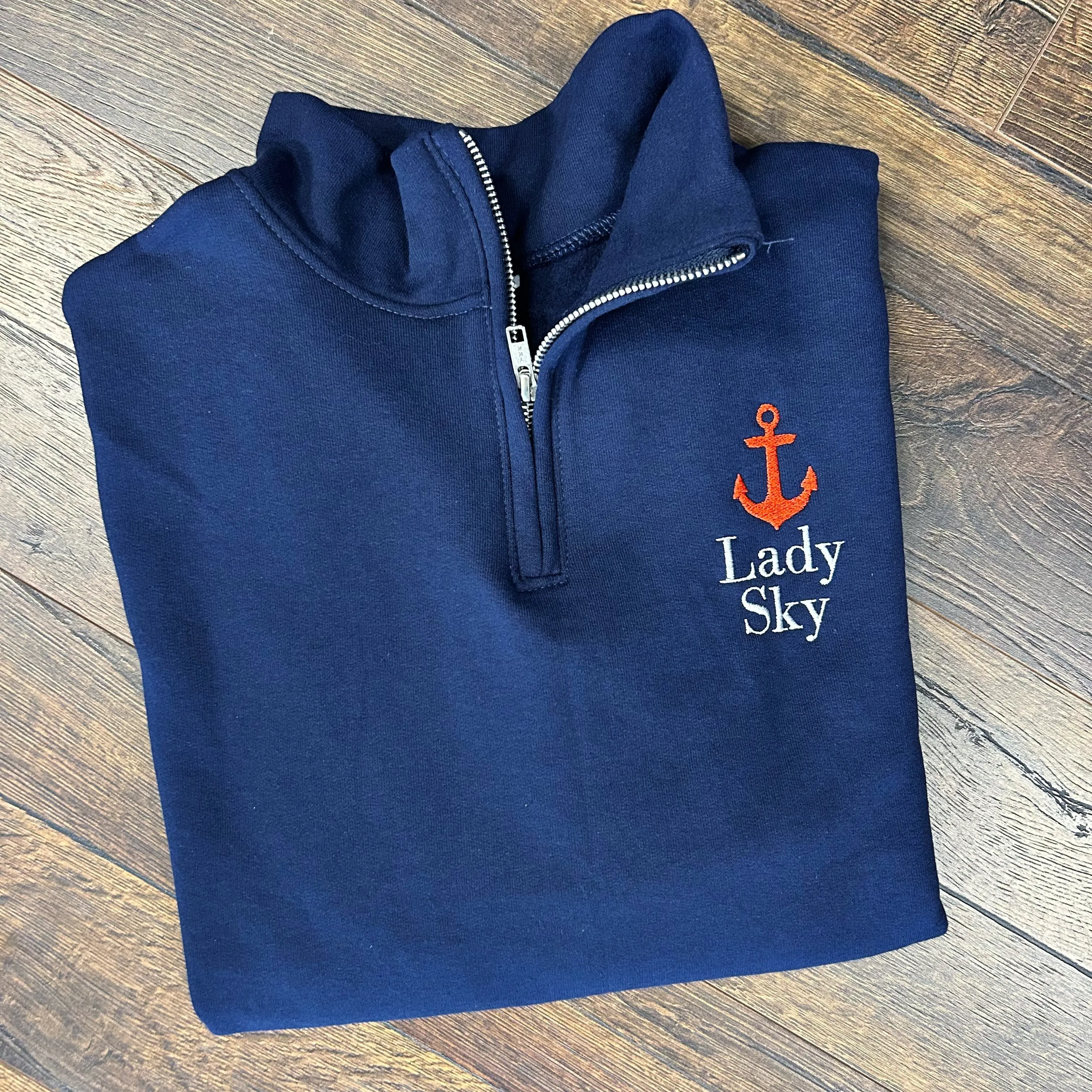 Custom Boat Name Quarterzip Sweatshirt