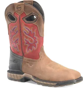 Double-H Boots Men's 11 Inch WP Wide Sq Dark Brown