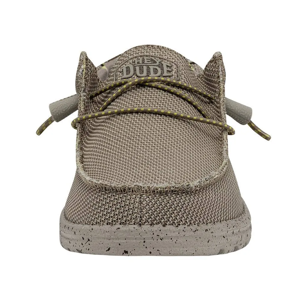 Dude Wally Sox Triple Needle Mens Camel Textile Slip On Shoes