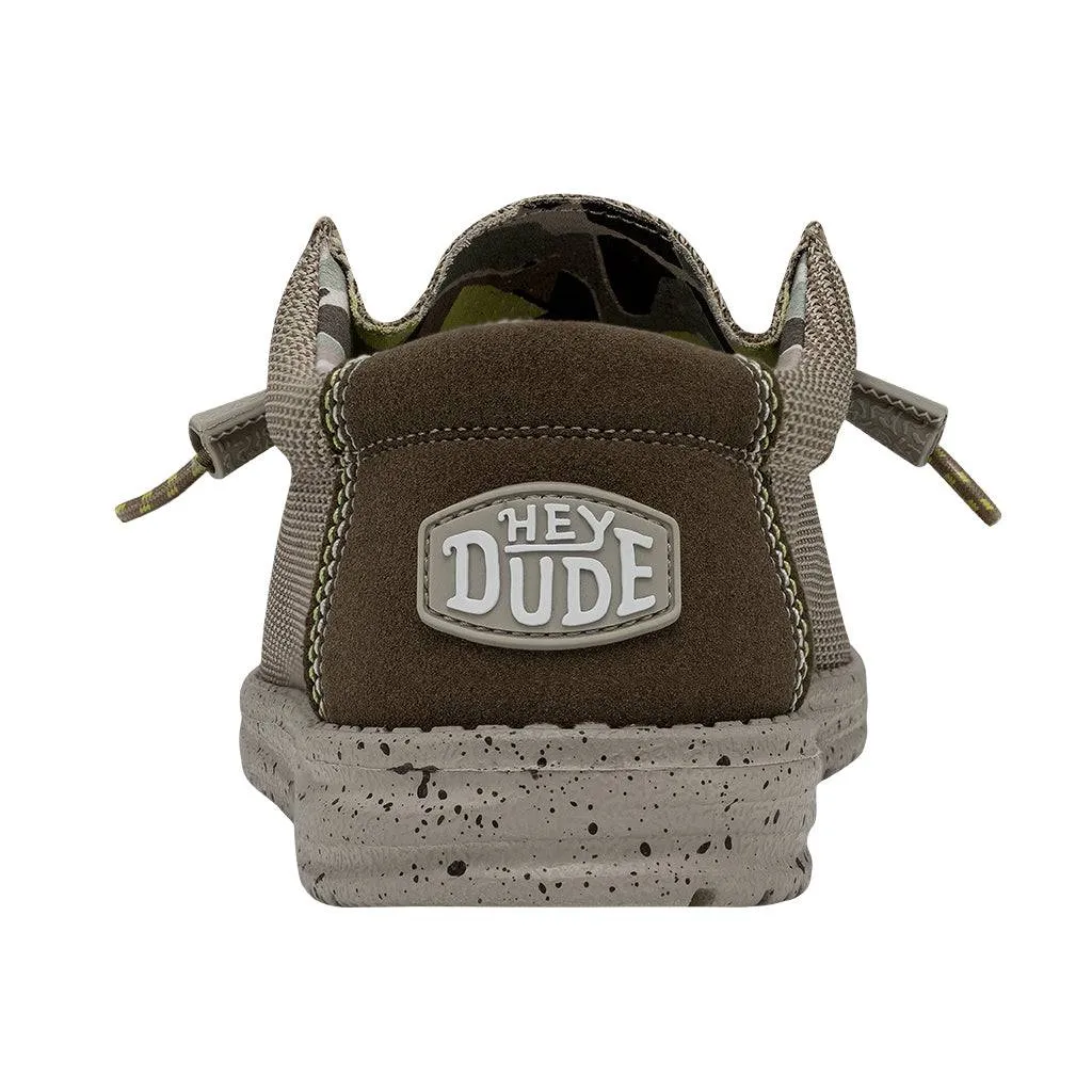 Dude Wally Sox Triple Needle Mens Camel Textile Slip On Shoes