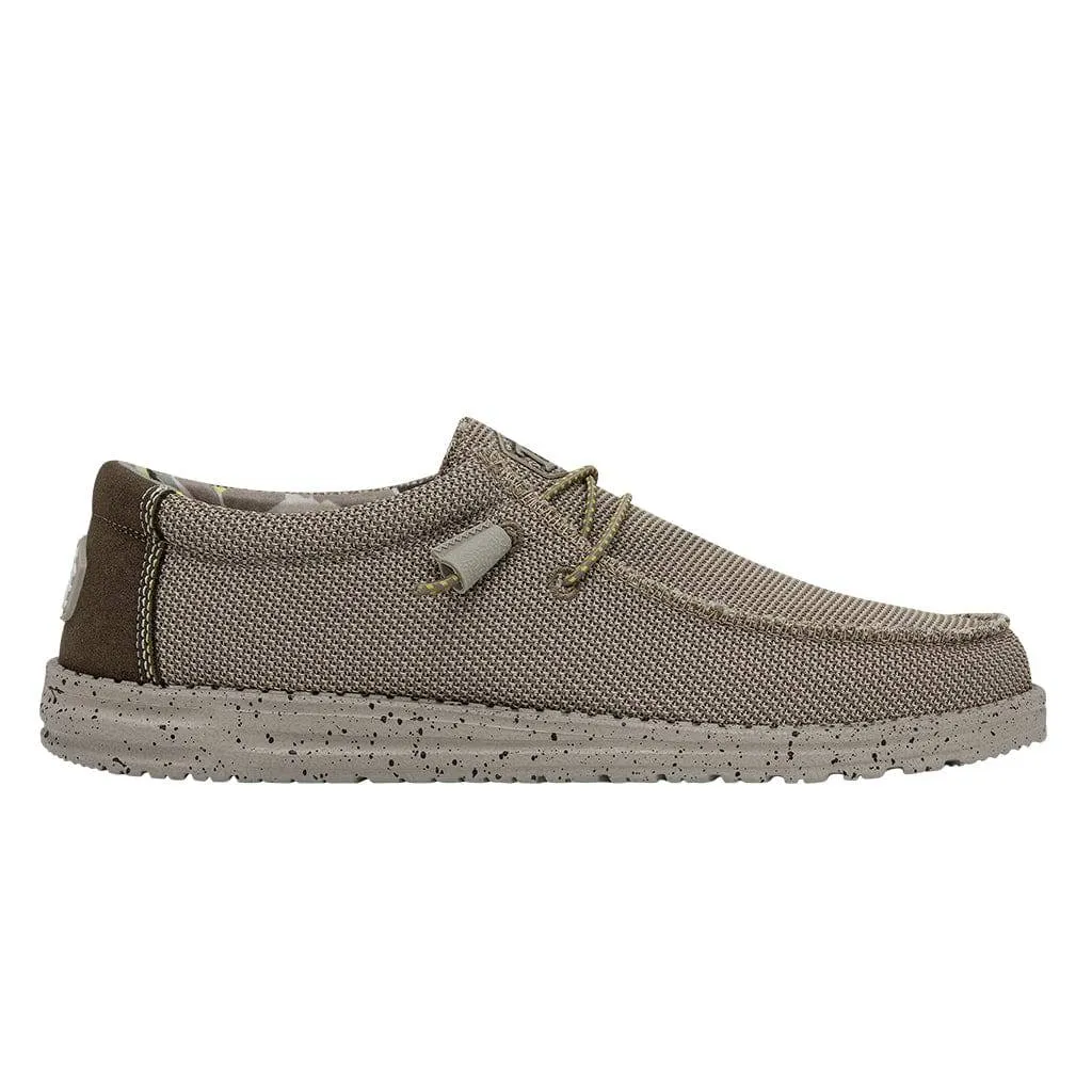 Dude Wally Sox Triple Needle Mens Camel Textile Slip On Shoes