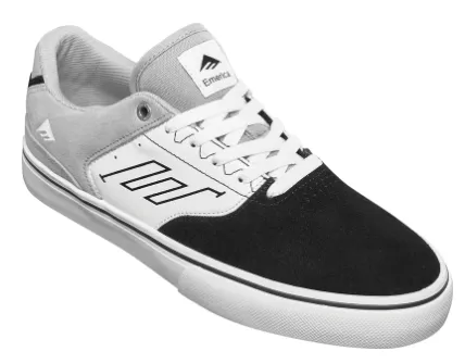 Emerica Shoes The Low Vulc Black White Grey