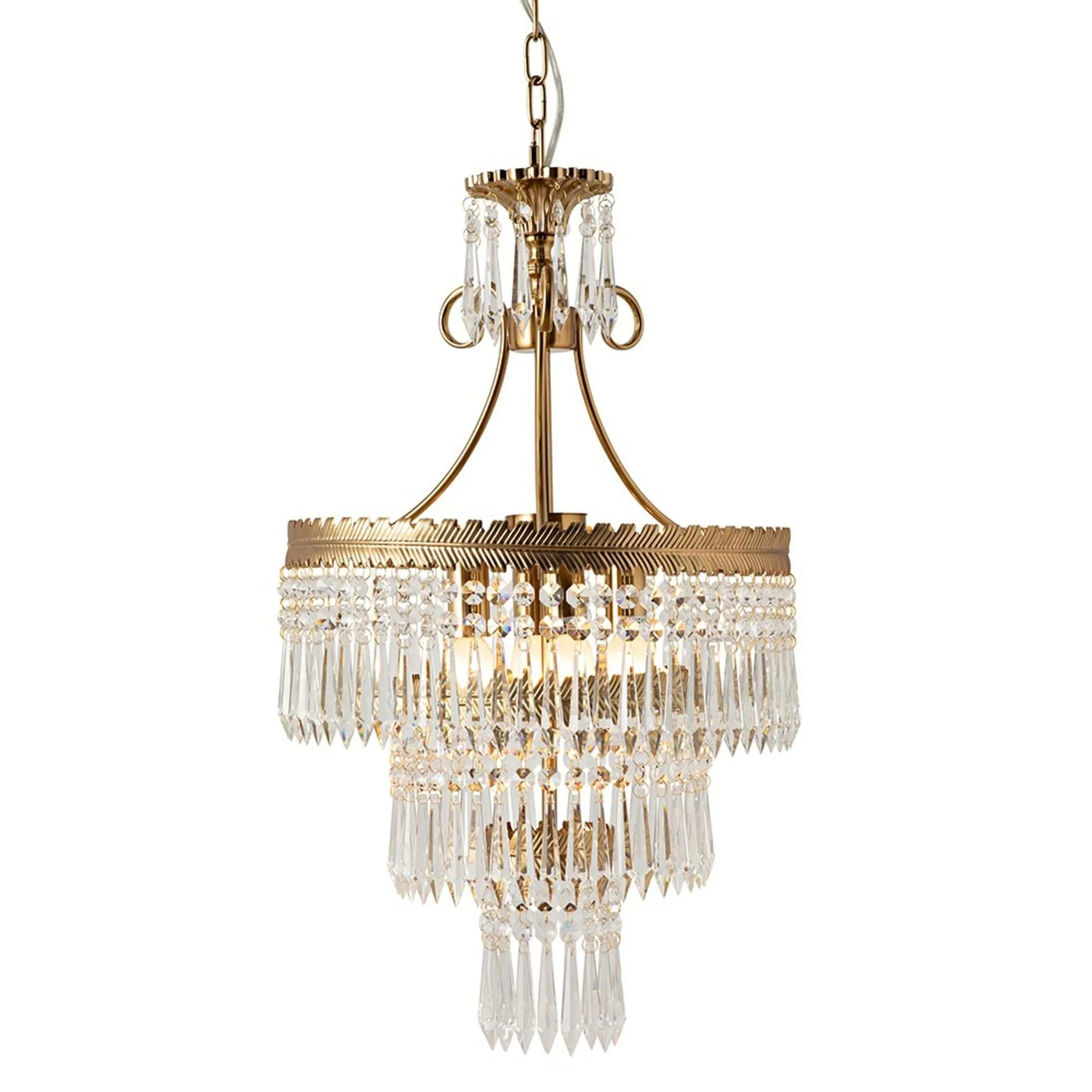Fleur Gold Finish Chandelier 64x36cm