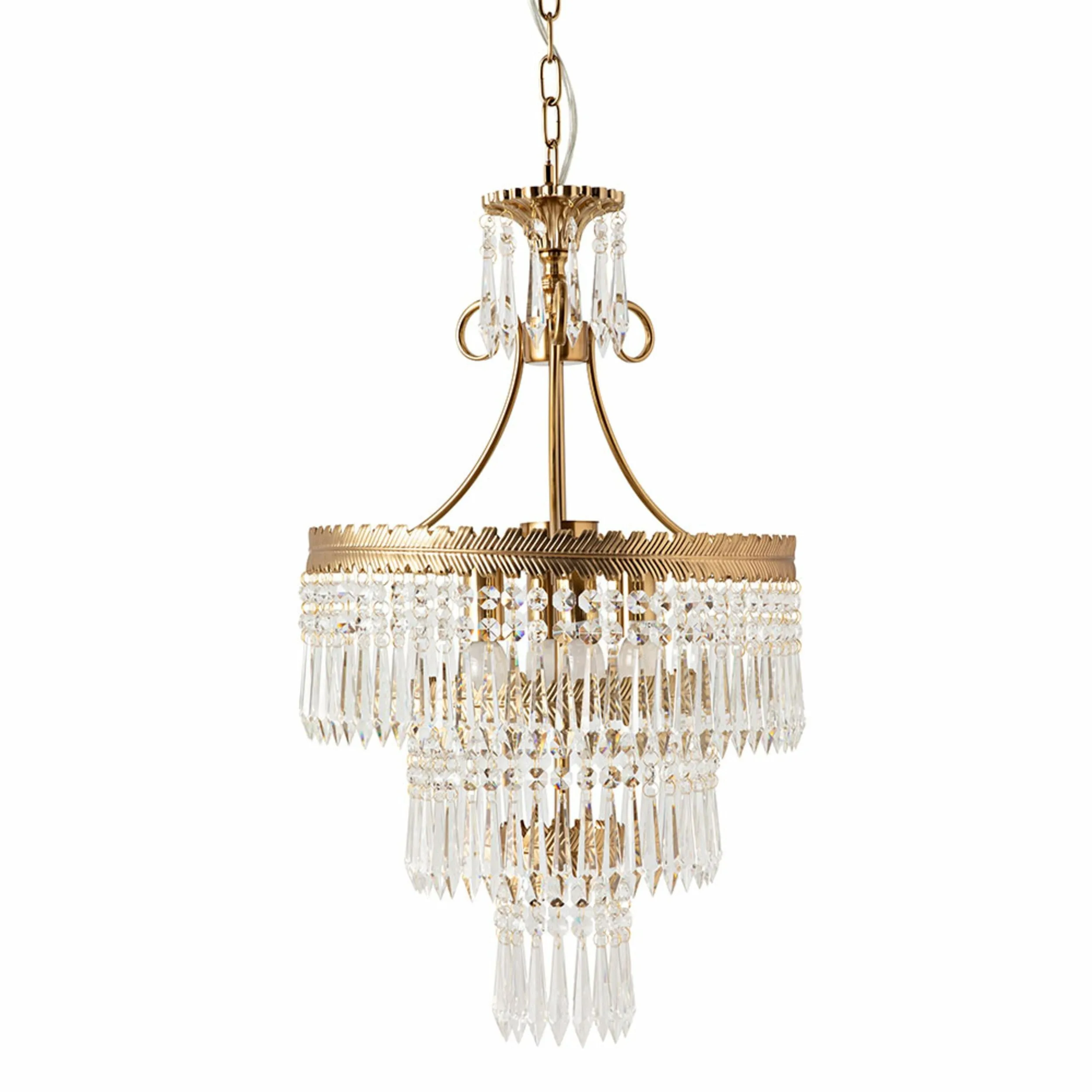 Fleur Gold Finish Chandelier 64x36cm