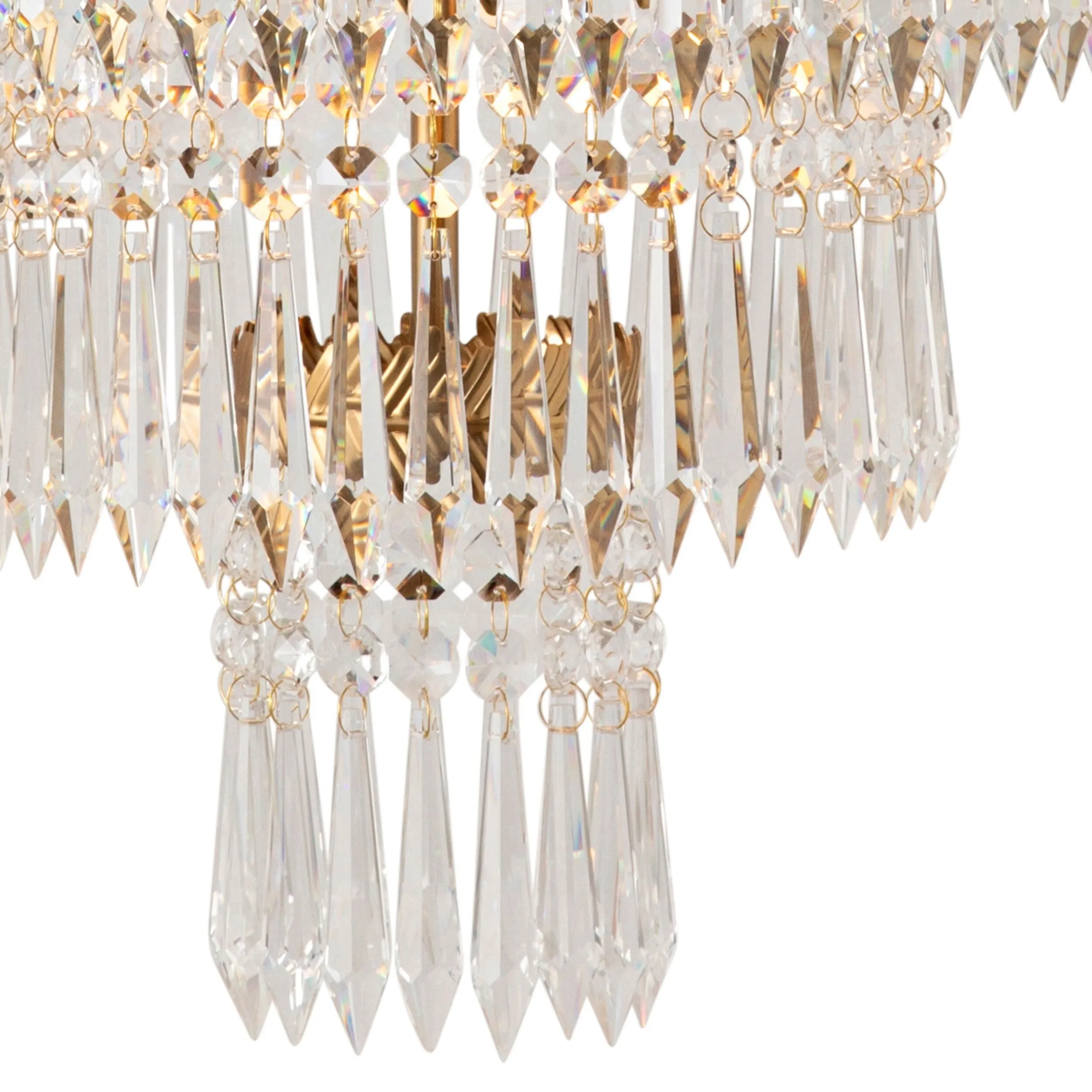 Fleur Gold Finish Chandelier 64x36cm