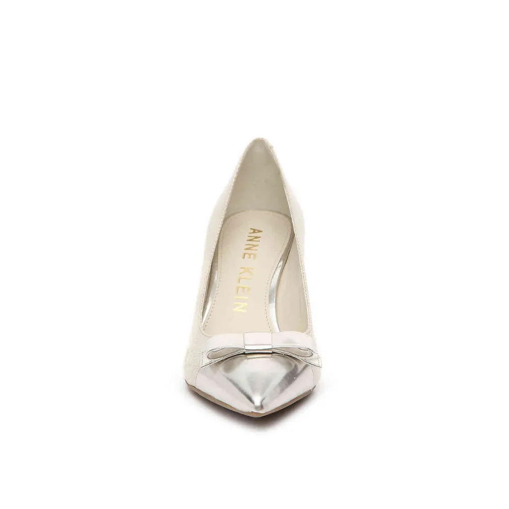 Flouncy Silver Anne Klein Pump