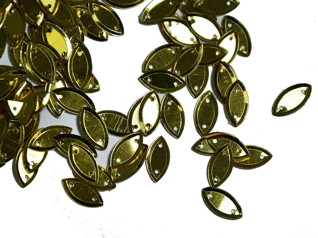 Golden Lustre Boat Plastic Sequins(Wholesale)