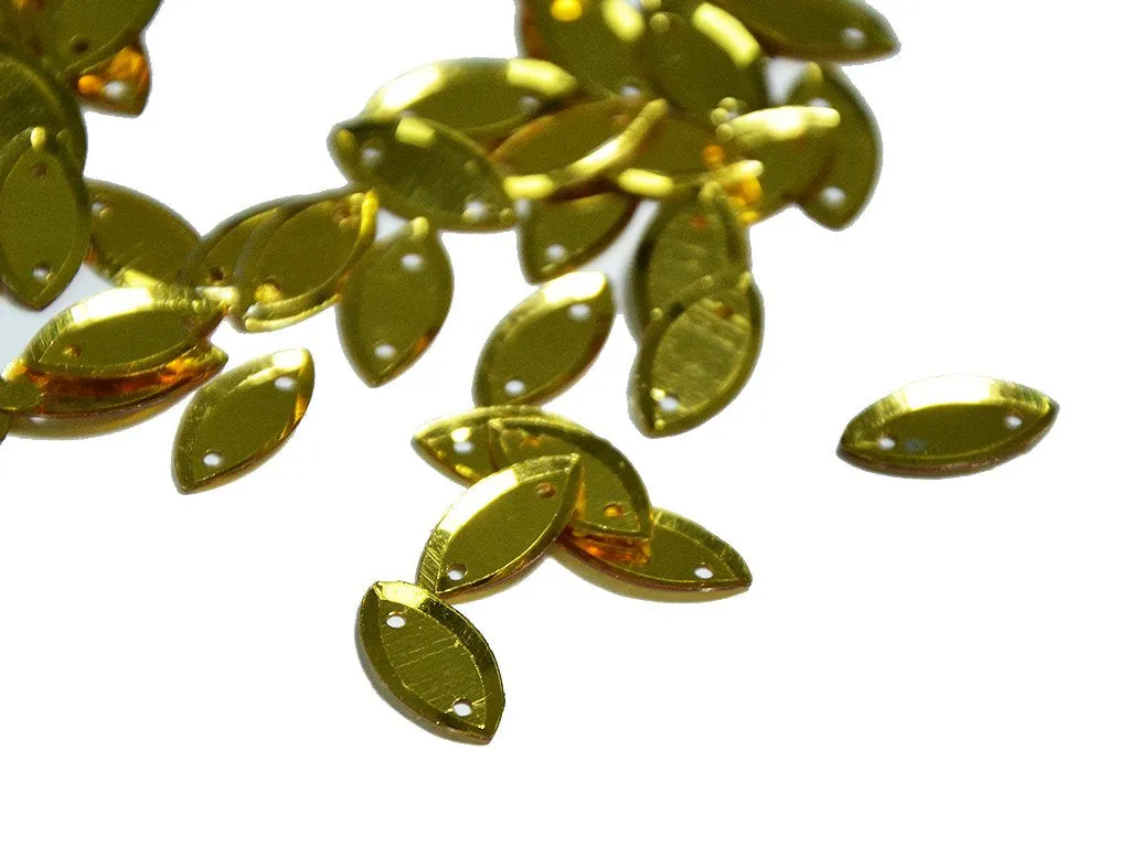 Golden Lustre Boat Plastic Sequins(Wholesale)