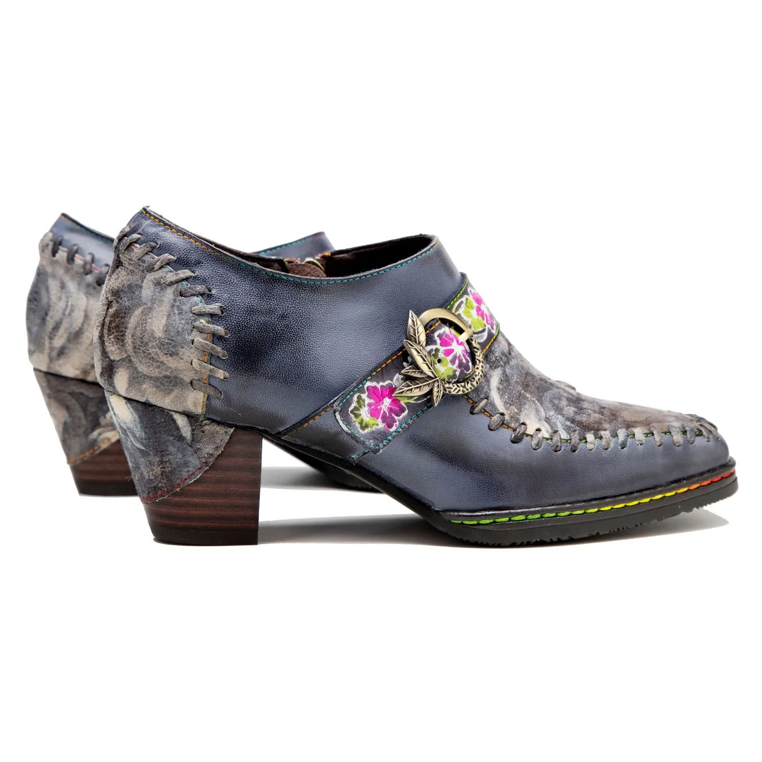 Hand-painted Genuine Leather Pumps