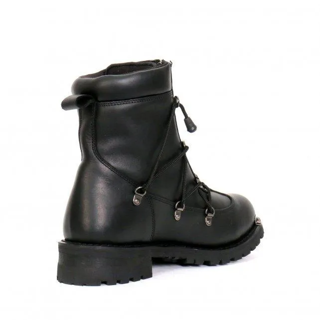 Hot Leathers BTM1009 Men's Black 7-Inch Leather Lace Up Boots with