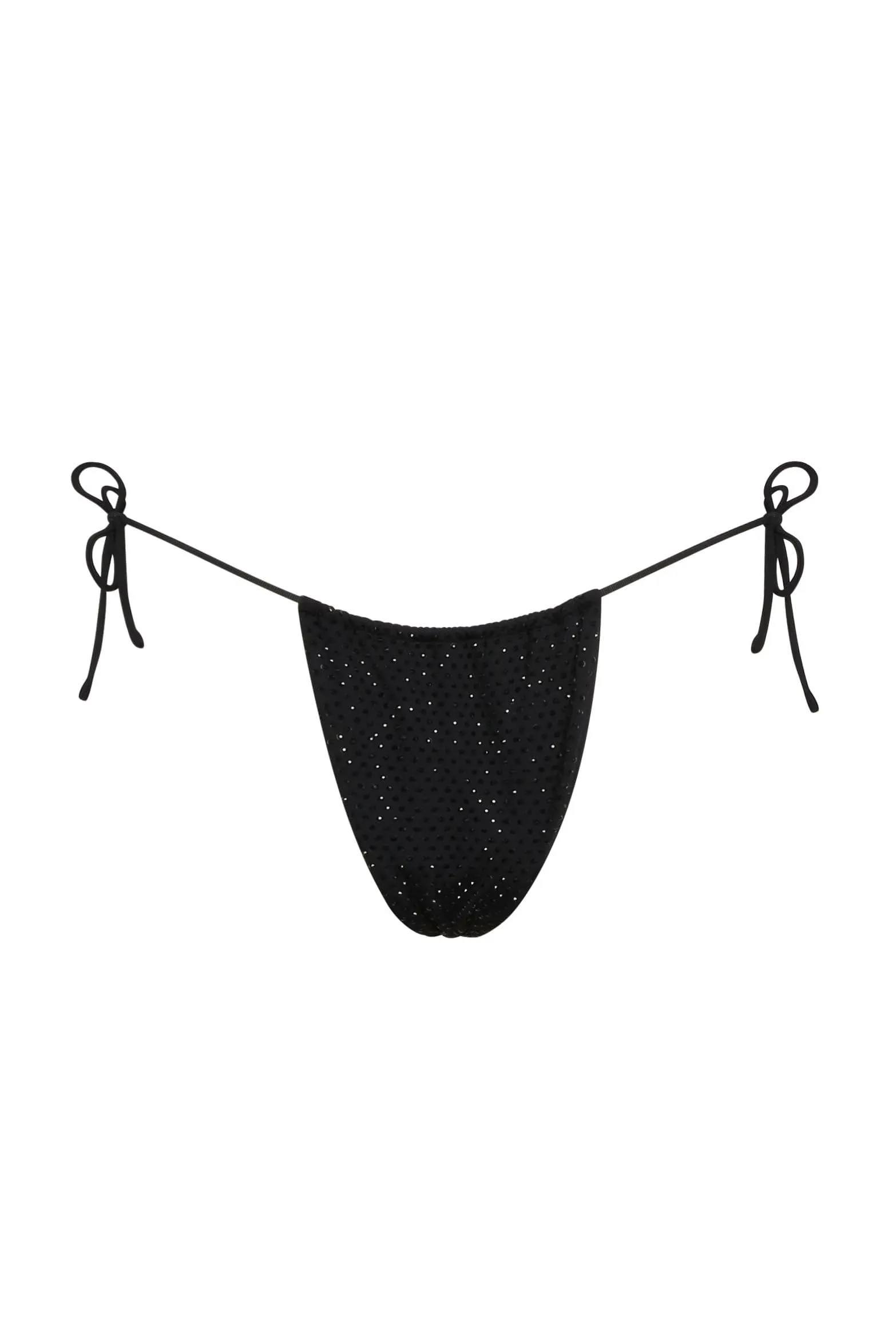 Icon Diamante Bikini Bottoms - Black