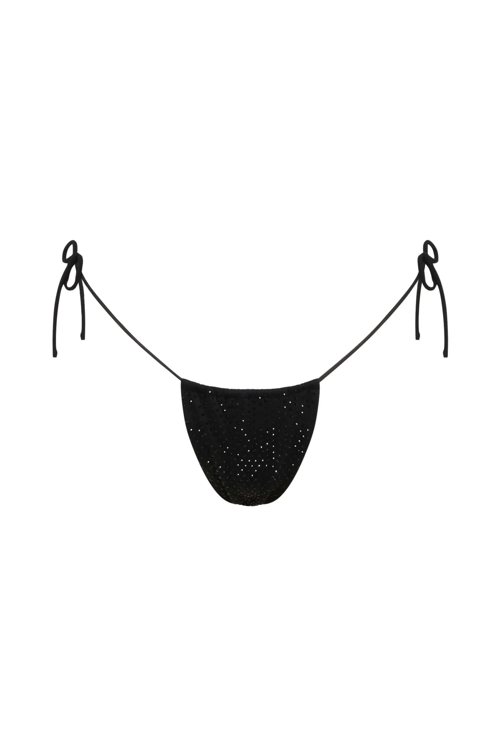 Icon Diamante Bikini Bottoms - Black