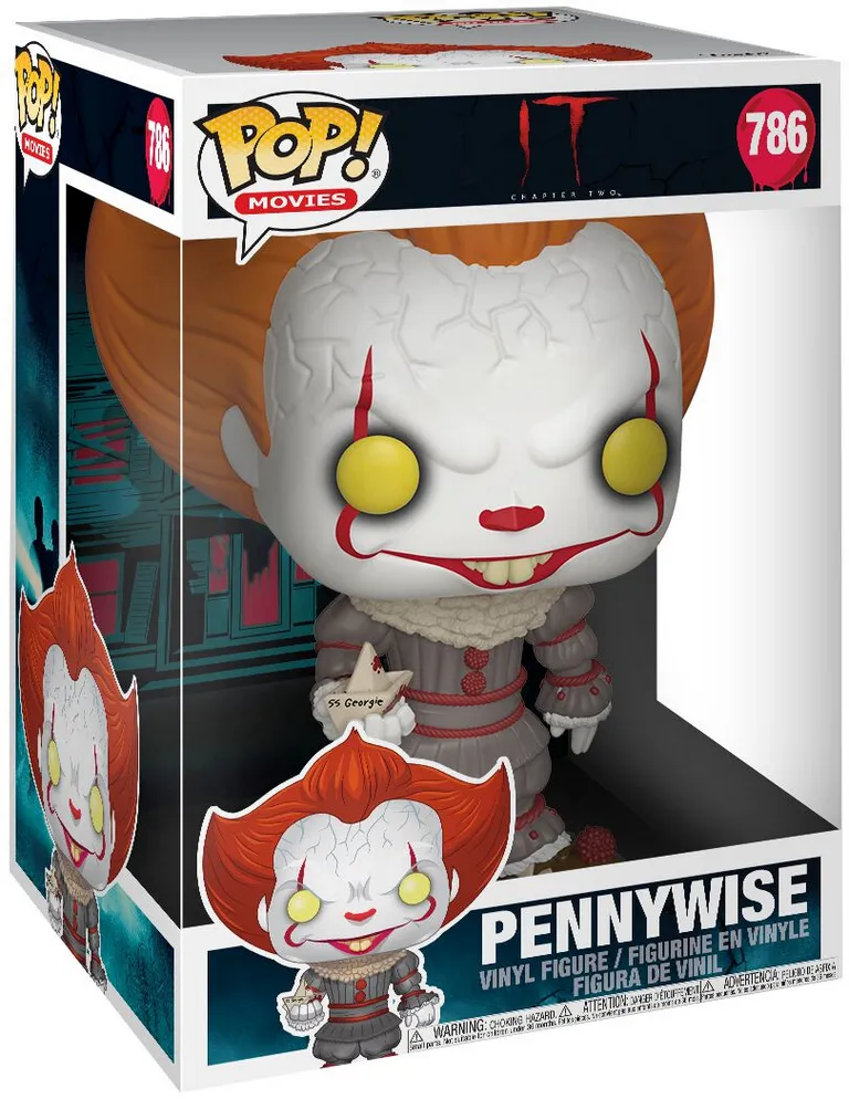 IT Pennywise With Boat Jumbo 10" Funko Pop! Vinyl Figure