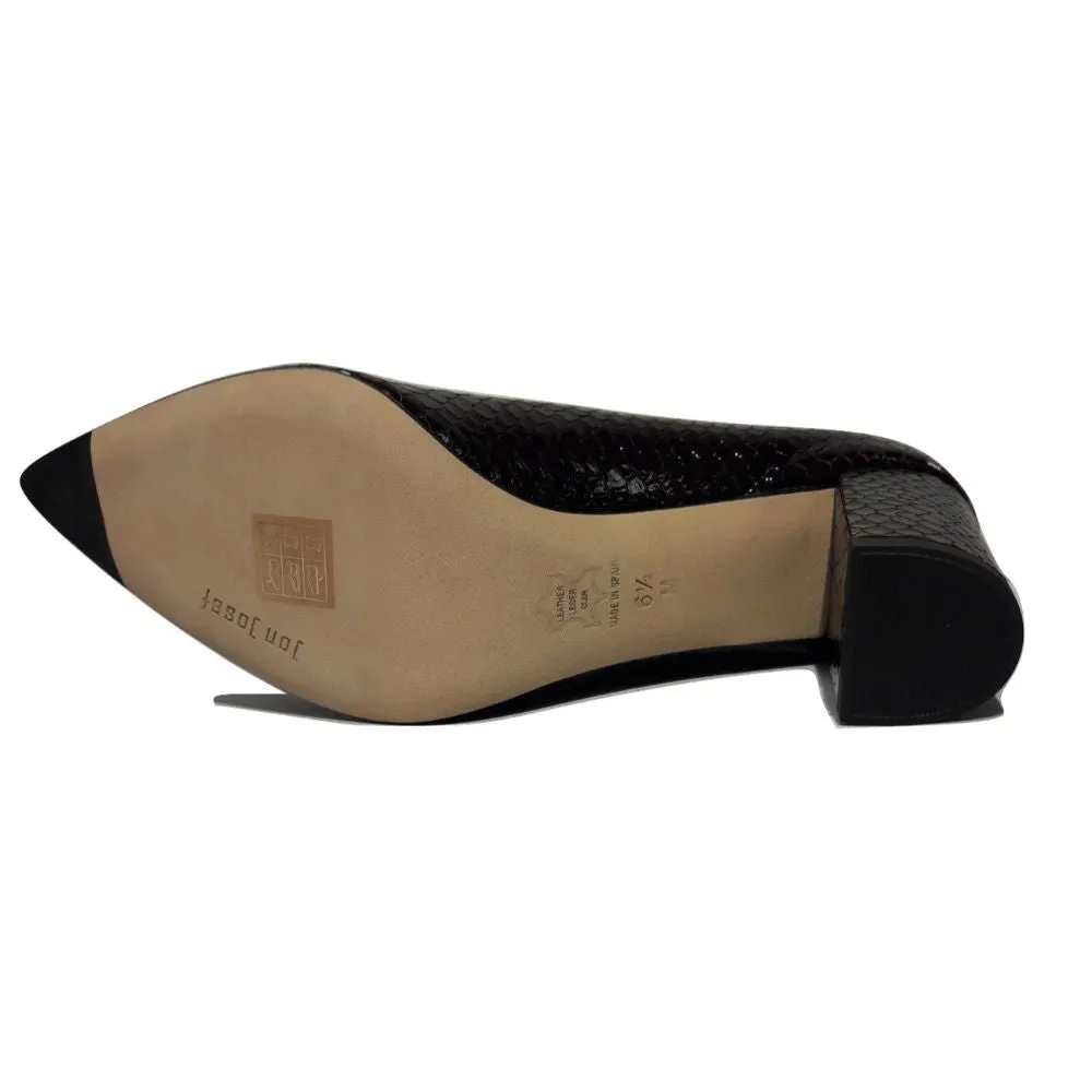 Jessica Burgundy Snake Patent Jon Josef Pumps