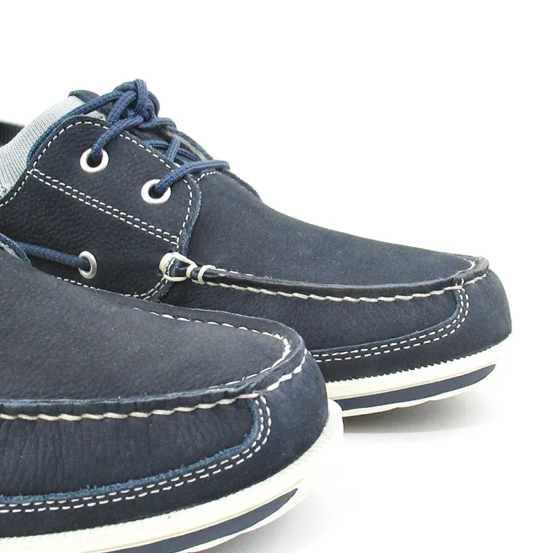 JOHNSTON & MURPHY  Navy Boat Shoes