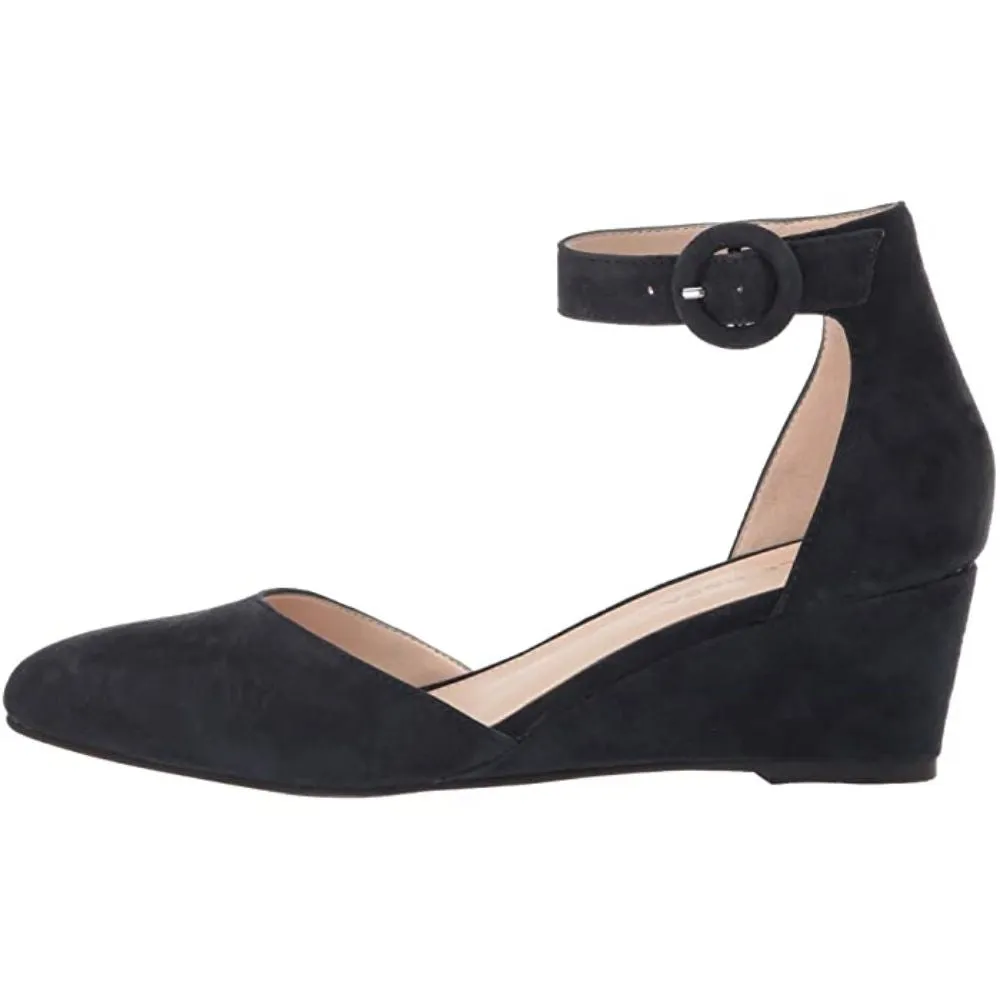 Kurtis Midnight Navy Suede Pelle Moda Ankle Strap Pumps