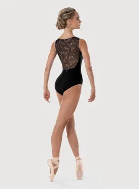 Ladies Eden Floral Boat Neck Leotard