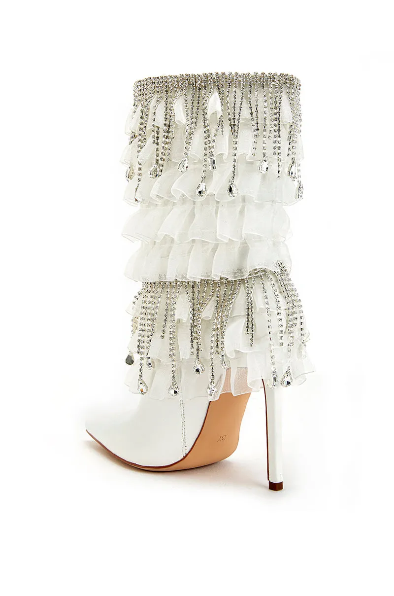 LEXLEY-WHITE STILETTO BOOTIE