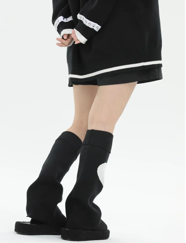 Love Sickness Graphic Leg Warmers Y2K