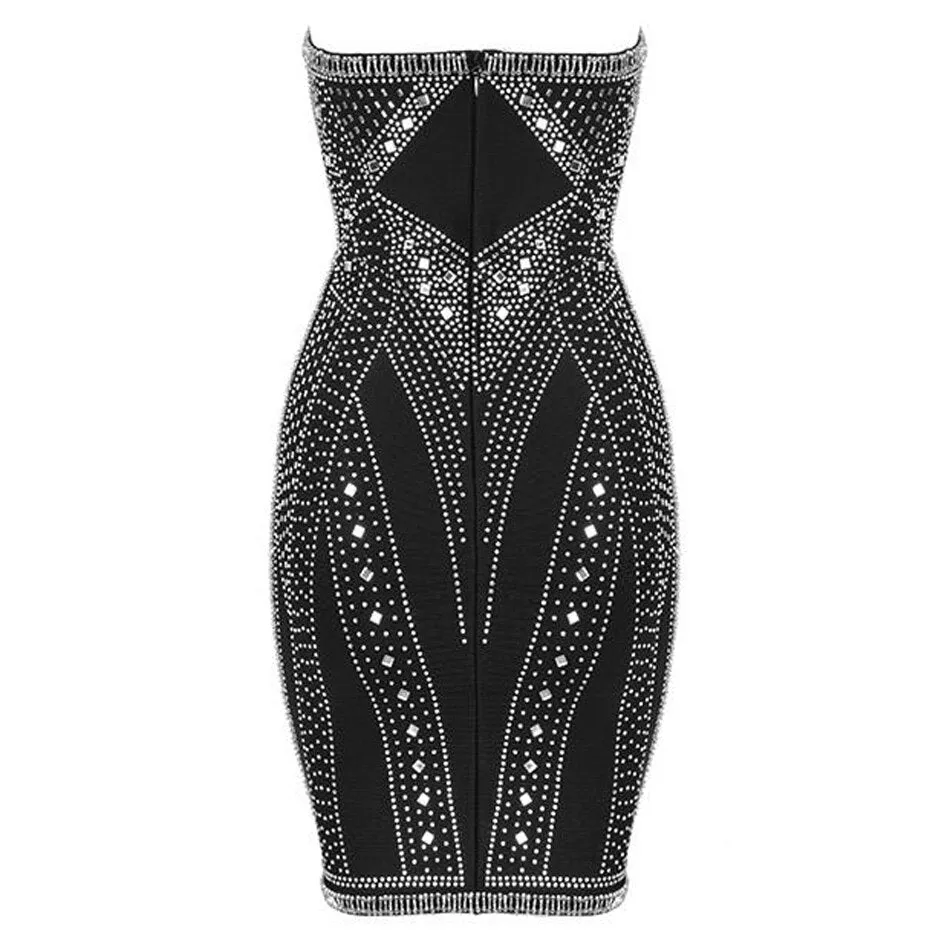 Luxury Crystal Embellished Mini Dress