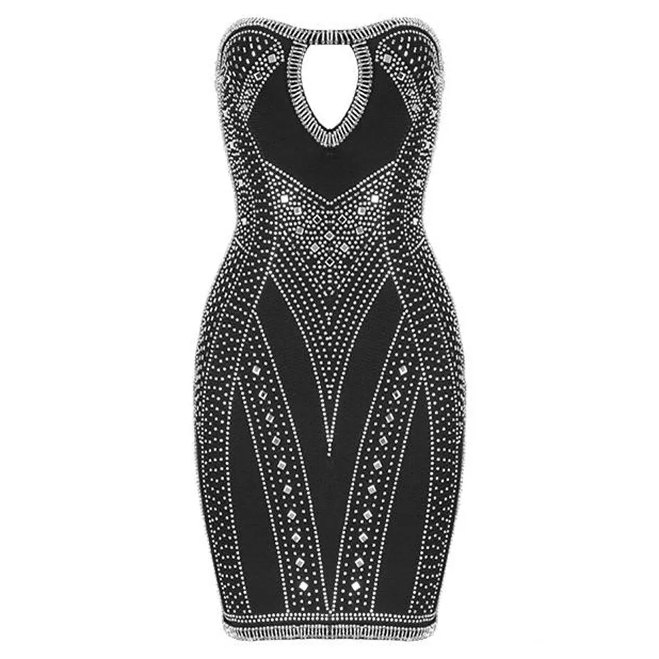 Luxury Crystal Embellished Mini Dress