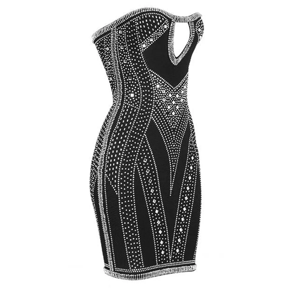 Luxury Crystal Embellished Mini Dress