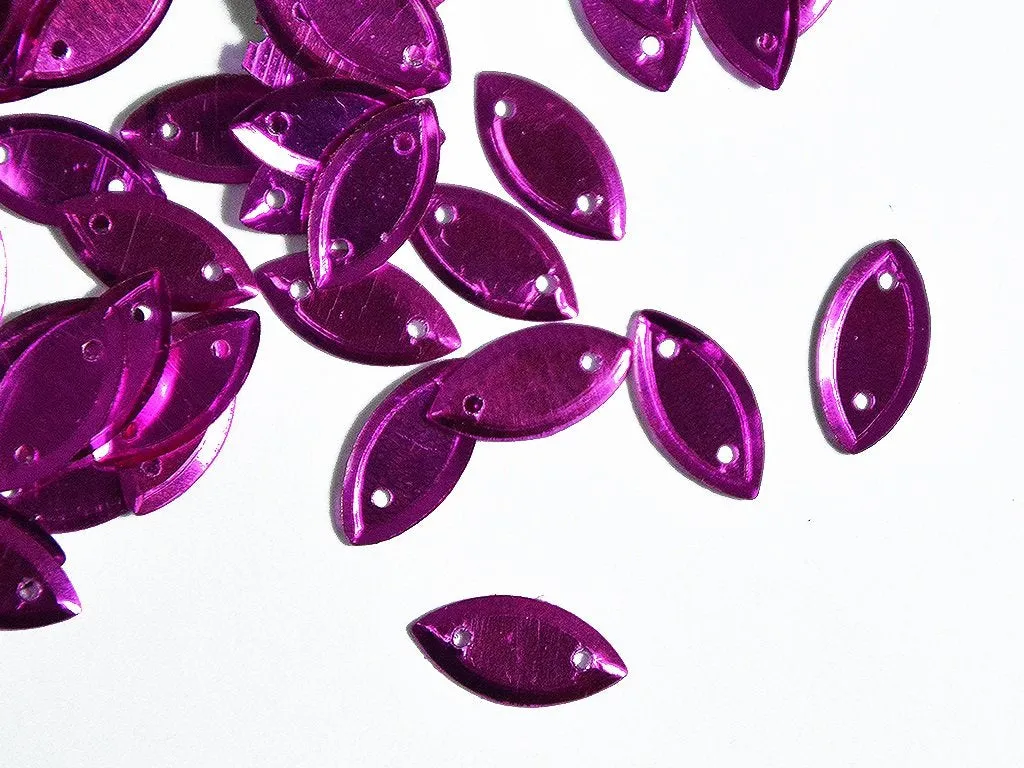 Magenta Pink Boat Plastic Sequins(Wholesale)