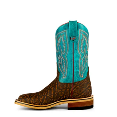 Men's Horsepower Cognac Eleprint with Turquoise Barcelona Top HPW2502