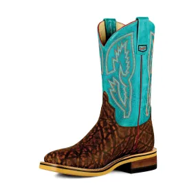 Men's Horsepower Cognac Eleprint with Turquoise Barcelona Top HPW2502