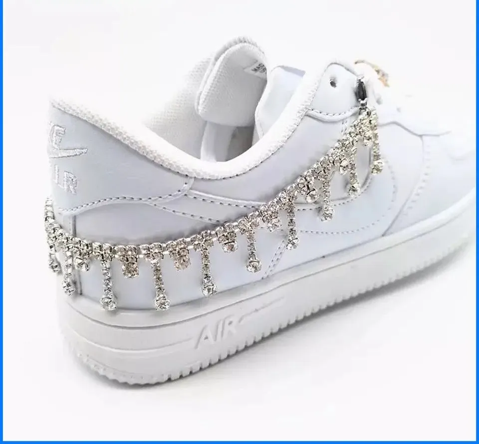 Metal Crystal Rhinestone Fringe Tassel Trim Chain