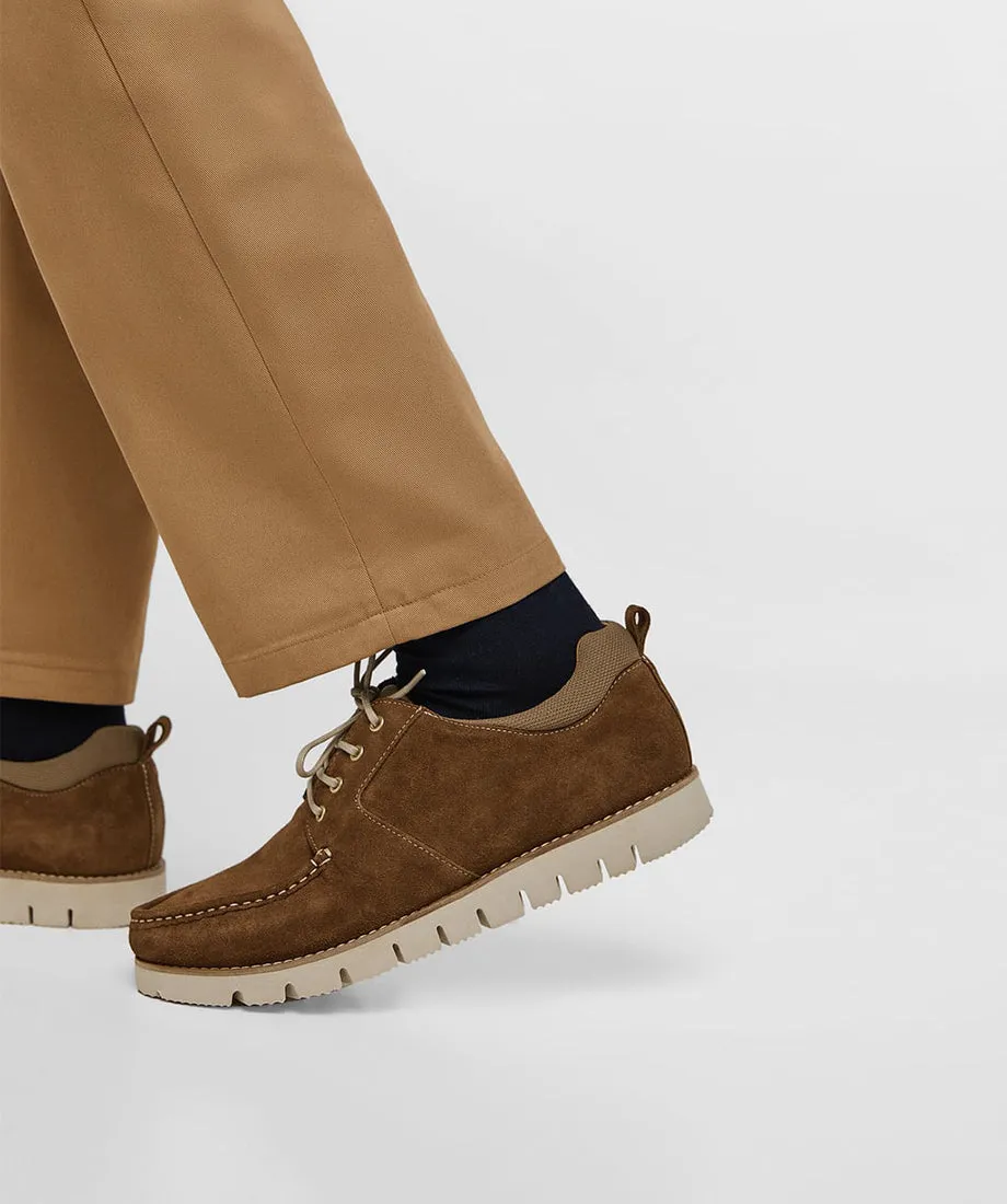 Mid-heel sock-style ankle boots