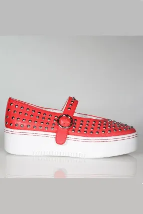 Minx Stanley Stud Shoes Red