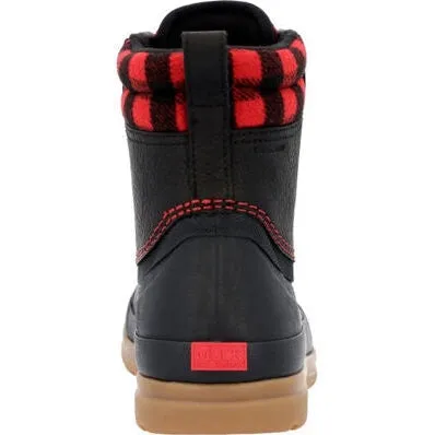 Muck Women's Originals Leather Duck Lace Waterproof Outdoor Boot - Black - ODLW6PLD